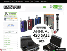 Tablet Screenshot of ezvaporizers.com